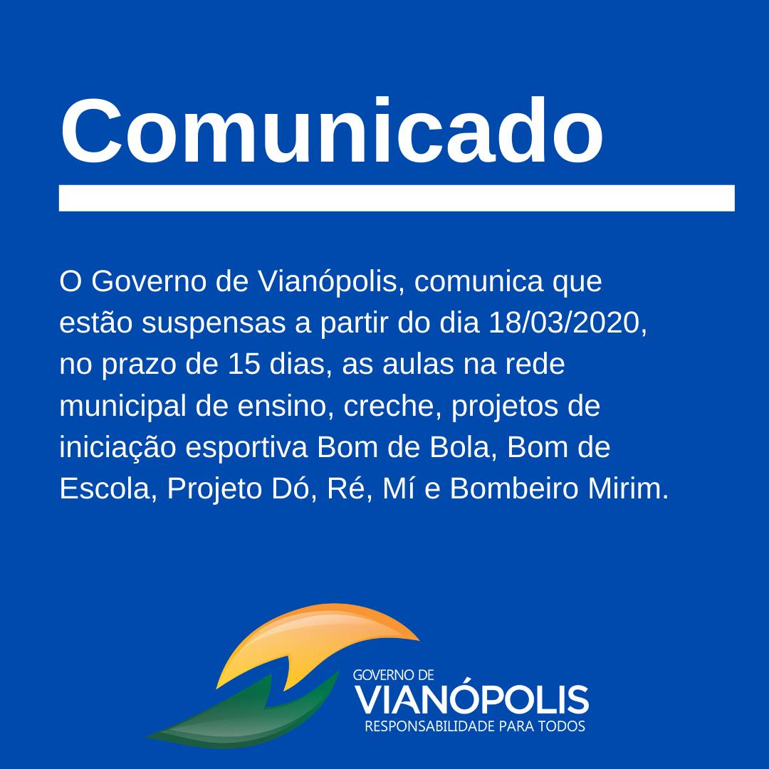 COMUNICADO... - Prefeitura de Vianópolis